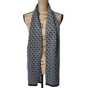 Michael Kors Monogram Reversable Charcoal Grey Scarf - One Size